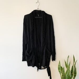 Riller & Fount Black Fringe Cardigan sz 0
